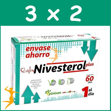 Pack 3x2 NIVESTEROL PLUS (NUEVO) 60 CAPSULAS PINISAN