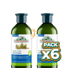 Pack 6x CHAMPÚ ANTICASPA 300+300ML CORPORE SANO