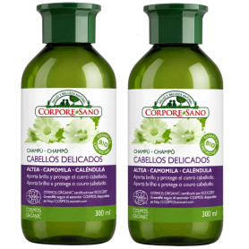 CHAMPÚ DE CAMOMILA CABELLOS DELICADOS 300+300ML CORPORE SANO