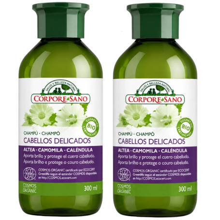 CHAMPÚ DE CAMOMILA CABELLOS DELICADOS 300+300ML CORPORE SANO