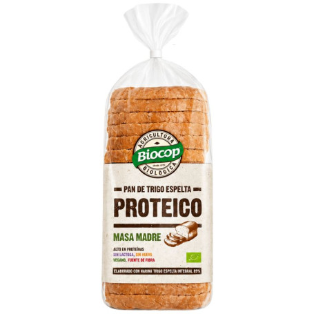 PAN DE MOLDE PROTEICO DE TRIGO ESPELTA INTEGRAL 400G BIOCOP