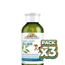 Pack 3x CHAMPÚ ESCOLAR ÁRBOL DEL TÉ 300ML CORPORE SANO