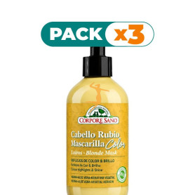 Pack 3x MASCARILLA PARA CABELLO RUBIO 280ML CORPORE SANO
