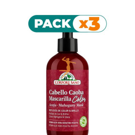Pack 3x MASCARILLA PARA CABELLO CAOBA 280ML CORPORE SANO