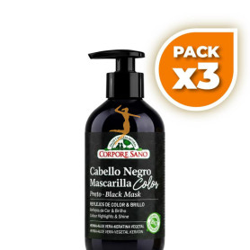 Pack 3x MASCARILLA PARA CABELLO NEGRO 280ML CORPORE SANO