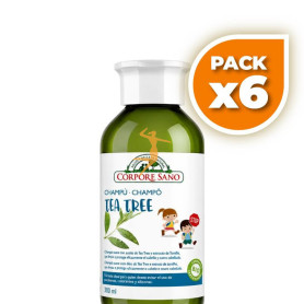 Pack 6x CHAMPÚ ESCOLAR ÁRBOL DEL TÉ 300ML CORPORE SANO