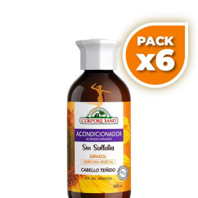 Pack 6x ACONDICIONADOR CABELLOS TEÑIDOS SIN SULFATOS 300ML CORPORE SANO