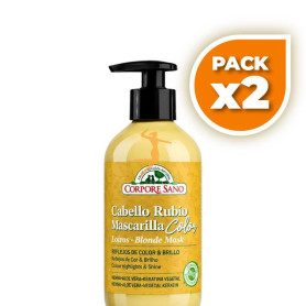 Pack 2x MASCARILLA PARA CABELLO RUBIO 280ML CORPORE SANO