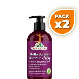 Pack 2x MASCARILLA PARA CABELLO BORGOÑA 280ML CORPORE SANO