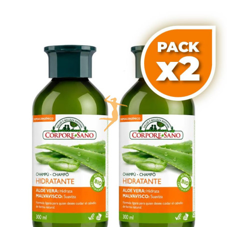Pack 2x CHAMPÚ HIDRATANTE 300+300ML CORPORE SANO