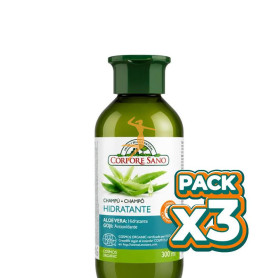 Pack 3x CHAMPÚ HIDRATANTE ECOCERT 300Ml. CORPORE SANO