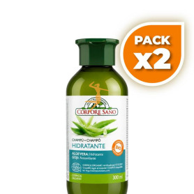 Pack 2x CHAMPÚ HIDRATANTE ECOCERT 300Ml. CORPORE SANO