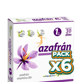 Pack 6x AZAFRÁN MÁS ÁNIMO 30 CÁPSULAS PINISAN