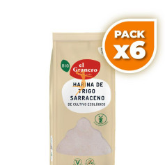 Pack 6x HARINA DE TRIGO SARRACENO BIO 500Gr. EL GRANERO