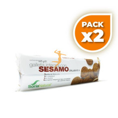 Pack 2x GALLETAS INTEGRALES CON SÉSAMO SORIA NATURAL