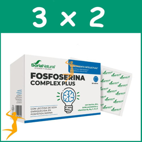 PACK 3x2 FOSFOSERINA COMPLEX PLUS 28 SOBRES SORIA NATURAL