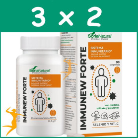 Pack 3x2 IMMUNEW FORTE 90 COMPRIMIDOS SORIA NATURAL