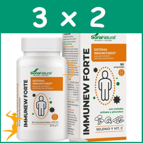 Pack 3x2 IMMUNEW FORTE 90 COMPRIMIDOS SORIA NATURAL