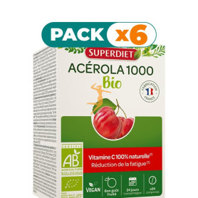 Pack 6x ACEROLA 1000 (VITAMINA C) BIO 24 COMPRIMIDOS SUPERDIET