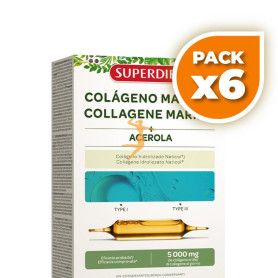 Pack 6x COLAGENO MARINO CON ACEROLA 20 AMPOLLAS SUPERDIET