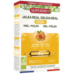 JALEA REAL MIEL + POLEN BIO 1500MG 20 AMPOLLAS SUPERDIET