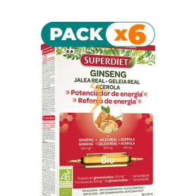 Pack 6x GINSENG JALEA REAL BIO 20 AMPOLLAS SUPERDIET