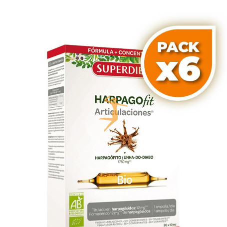 Pack 6x HARPAGOFIT BIO 20 AMPOLLAS 10Ml SUPERDIET