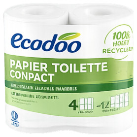 PAPEL HIGIÉNICO COMPACTO 4 ROLLOS ECODOO