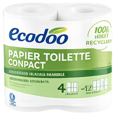 PAPEL HIGIÉNICO COMPACTO 4 ROLLOS ECODOO