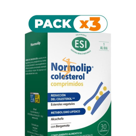 Pack 3x NORMOLIP COLESTEROL 30 COMPRIMIDOS ESI