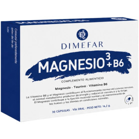 MAGNESIO³ + B6 30 CÁPSULAS DIMEFAR