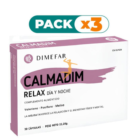 Pack 3x CALMADIM RELAX 30 CÁPSULAS DIMEFAR