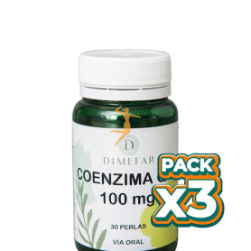 Pack 3x COENZIMA Q10 100MG 30 PERLAS DIMEFAR