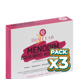 Pack 3x MENODIM EQUILIBRIO HORMONAL 30 CÁPSULAS DIMEFAR