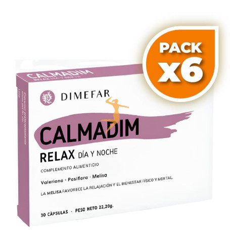 Pack 6x CALMADIM RELAX 30 CÁPSULAS DIMEFAR