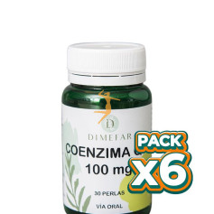 Pack 6x COENZIMA Q10 100MG 30 PERLAS DIMEFAR