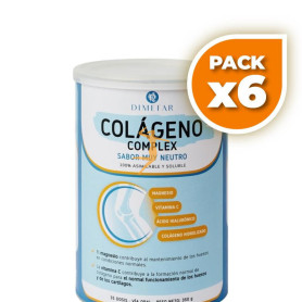 Pack 6x COLÁGENO COMPLEX SABOR NEUTRO 350G DIMEFAR