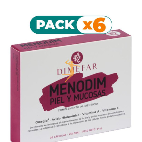 Pack 6x MENODIM PIEL Y MUCOSAS 30 CÁPSULAS DIMEFAR