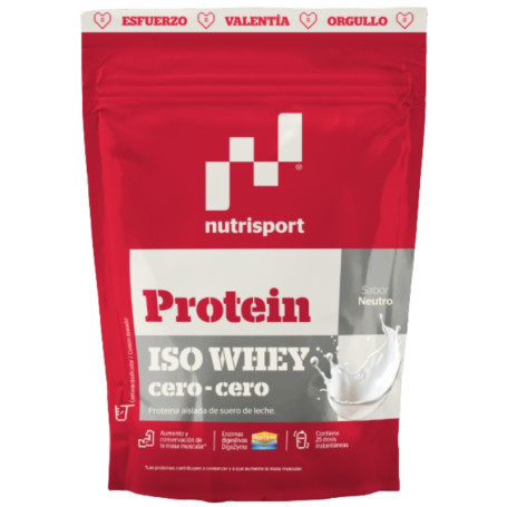 ISO WHEY CERO-CERO SABOR NEUTRO 450G NUTRISPORT