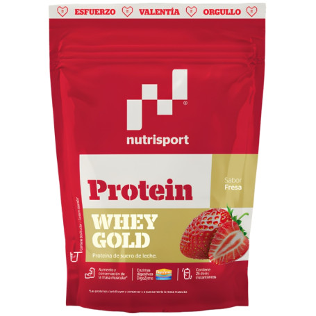 WHEY GOLD PROTEIN SABOR FRESA 500G NUTRISPORT
