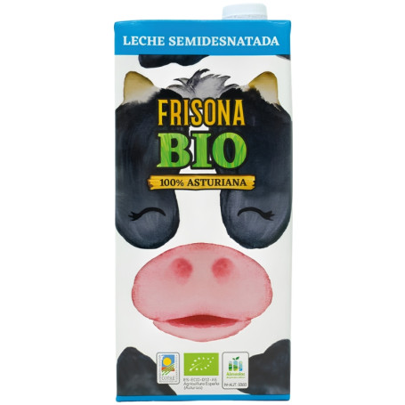 LECHE DE VACA SEMIDESNATADA BIO 1L FRISONA BIO