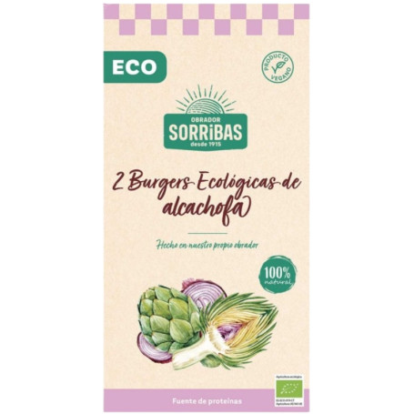 HAMBURGUESA DE ALCACHOFA 160G OBRADOR SORRIBAS
