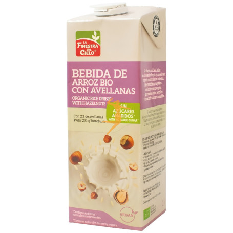 BEBIDA DE ARROZ CON AVELLANAS BIO 1Lt. FINESTRA