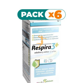 Pack 6x RESPIRA 3+ JARABE 150ML PINISAN