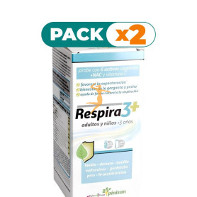 Pack 2x RESPIRA 3+ JARABE 150ML PINISAN