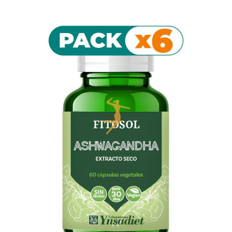 Pack 6x FITOSOL ASHWAGANDHA 60 CÁPSULAS YNSADIET