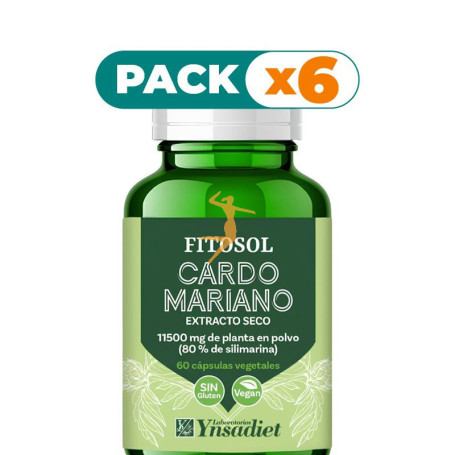 Pack 6x FITOSOL CARDO MARIANO 60 CÁPSULAS YNSADIET