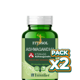 Pack 2x FITOSOL ASHWAGANDHA KSM66 60 CÁPSULAS YNSADIET