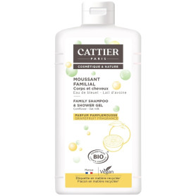 GEL DE DUCHA Y CHAMPÚ FAMILIAR 500ML CATTIER PARÍS