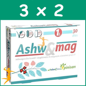 Pack 3x2 ASHW&MAG 30 CAPSULAS PINISAN